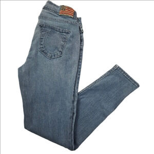 True Religion Light/Medium Wash Skinny Ankle Jeggings Size 27